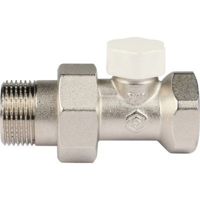 Клапан запорно-балансировочный прямой 3/4" со сгоном. Резьба внут - нар  SVL 1176 000020 STOUT