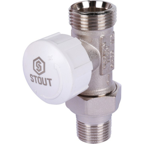 Клапан термостатический прямой (подключение ЕК) 1/2" х 3/4"ЕК SVT-0001-100015 STOUT 