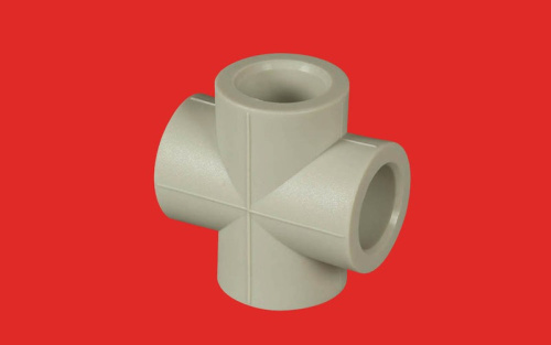 Крестовина DN 32 полипропиленовая FV-Plast Чехия (серый)       235032