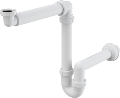 Сифон для умывальника А434 ALCAPLAST,  экономящий пространство с накидной гайкой 5/4