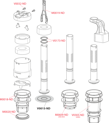 Сливной механизм ALCAPLAST A06Е ECOLOGY для скрытых систем инсталяции, АБС пластик