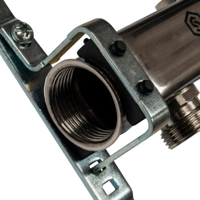 Коллекторный блок STOUT в сборе 1"х 2 вых x 3/4" SMS 0923 000002 нержавеющая сталь