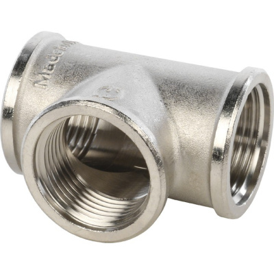 Фитинг STOUT Тройник 1  SFT-0020-000001 внутренняя резьба латунь никелированная