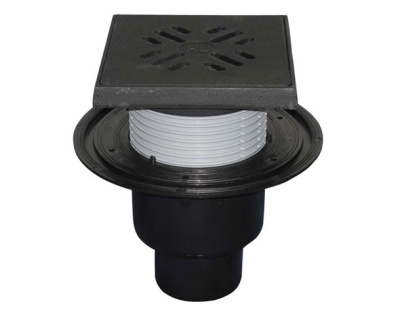 HL 310NprG DN 50/75/110 Трап с СУХИМ сифоном Primus; видимые части 137х137 чугун