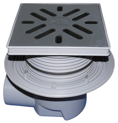 HL615DN 110 решетка чугун 226х226мм Трапы PERFEKT, Надставной элемент с подрам, Клапан против запаха